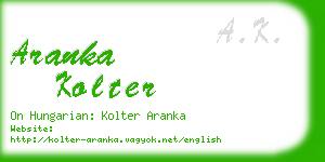 aranka kolter business card